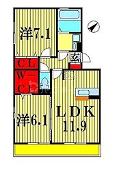 ロイヤルソフィア 2LDKの間取図画像
