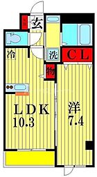 プランドール 1LDKの間取図画像