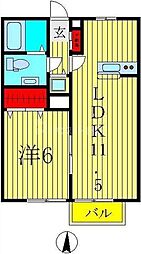 ローズパレス 1LDKの間取図画像