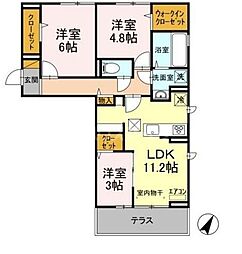 フォレストオオタカ2 3LDKの間取図画像
