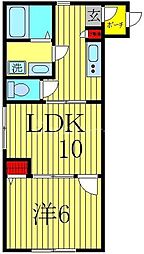コンフォート 1LDKの間取図画像