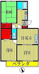 ジュネススズキ 3DKの間取図画像