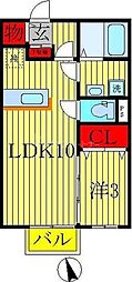 セピアパレス 1LDKの間取図画像