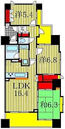 ローレルコート南柏 3LDKの間取図画像