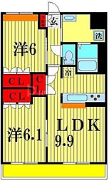 エトワール・ガーデン 2DKの間取図画像