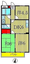 ロイヤルクレスト初石 3DKの間取図画像