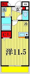ユノディエール ワンルームの間取図画像
