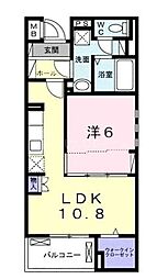 Contrail 1LDKの間取図画像