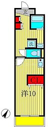 グレースカシワ 1Kの間取図画像