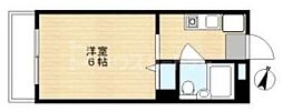 カーサディ北柏 ワンルームの間取図画像