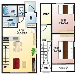 Canal 2LDKの間取図画像
