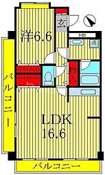 ウイングコート 1LDKの間取図画像