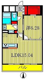 パルティールトスト 1LDKの間取図画像