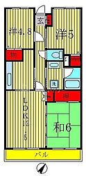 ヴィラ・南柏 3LDKの間取図画像