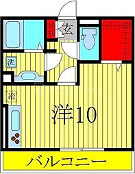 メゾンドベリタス ワンルームの間取図画像