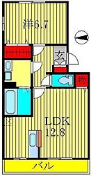 エシカルコート 1LDKの間取図画像