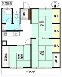 ササキハイツ 3Kの間取図画像