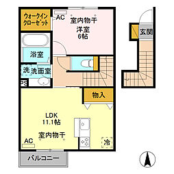グレイシア 1LDKの間取図画像