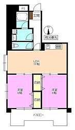 古舎Tsukama 2LDKの間取図画像