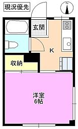 アルテナ 1Kの間取図画像