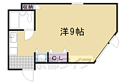 スタジオーネ桂 1Kの間取図画像