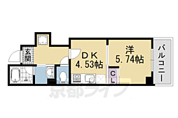 ワイズコート 1DKの間取図画像