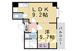 ホワイトクレステ 1LDKの間取図画像
