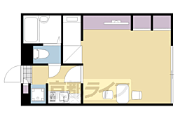 レオパレスクレール千代川 1Kの間取図画像