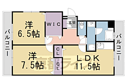 メゾン西川 2LDKの間取図画像