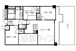 グラン・リソシエ京都下鴨北山 3LDKの間取図画像