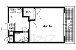 恵解山ハイツ 1Kの間取図画像