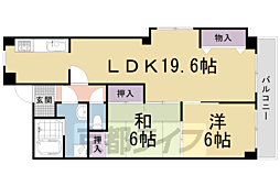 パルシティ西大路 2LDKの間取図画像
