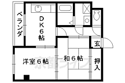 グランヴィア貴船 2DKの間取図画像
