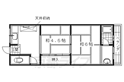 コーポ登 2Kの間取図画像