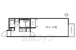 プレジール南大塚 1Kの間取図画像