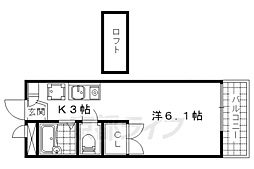 レオパレス音羽沢 1Kの間取図画像