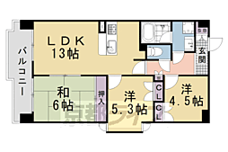 ミドレスト唐橋 3LDKの間取図画像