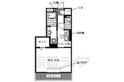 テレザート光台 1Kの間取図画像