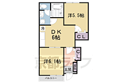 ポポラーレ 2Kの間取図画像