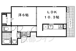 ジェルメ 1LDKの間取図画像