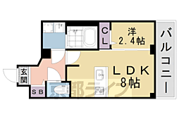 ファステート京都西陣エール 1LDKの間取図画像