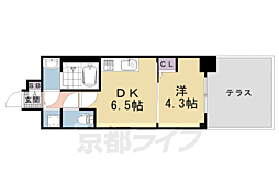 CREST TAPP 京都太秦天神川 dex I 1DKの間取図画像