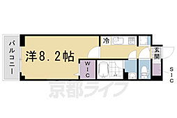 ベラジオ雅び京都西院 1Kの間取図画像