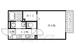 フリアンディーズコミューン 1Kの間取図画像