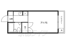 ハイツ庵野 1Kの間取図画像