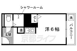 京都今出川レジデンス 1Kの間取図画像