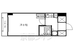 ジョイテル西院 1Kの間取図画像
