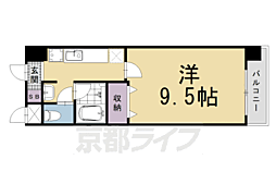 ハウスセゾン四条通 1Kの間取図画像