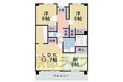アルカディア21 3LDKの間取図画像