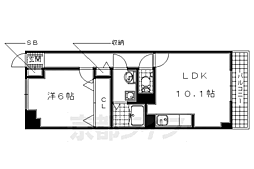 ヴェルデストーリァ2 1LDKの間取図画像